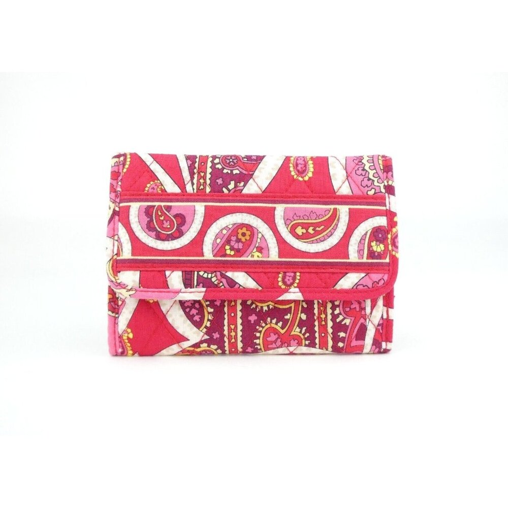 Vera Bradley Rosy Posies Trifold Euro Wallet